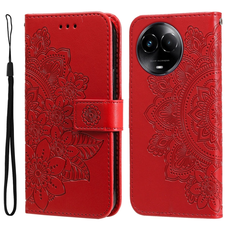 Seven-petal Flowers Embossing Leather Phone Case, For Realme C67 4G Global, For Realme C67 / 11 5G Taiwan Version, For Realme 11 4G Global, For Realme C53 / Narzo N53, For Realme 11, For Realme 11 Pro / 11 Pro+, For Realme C65 4G                       ...