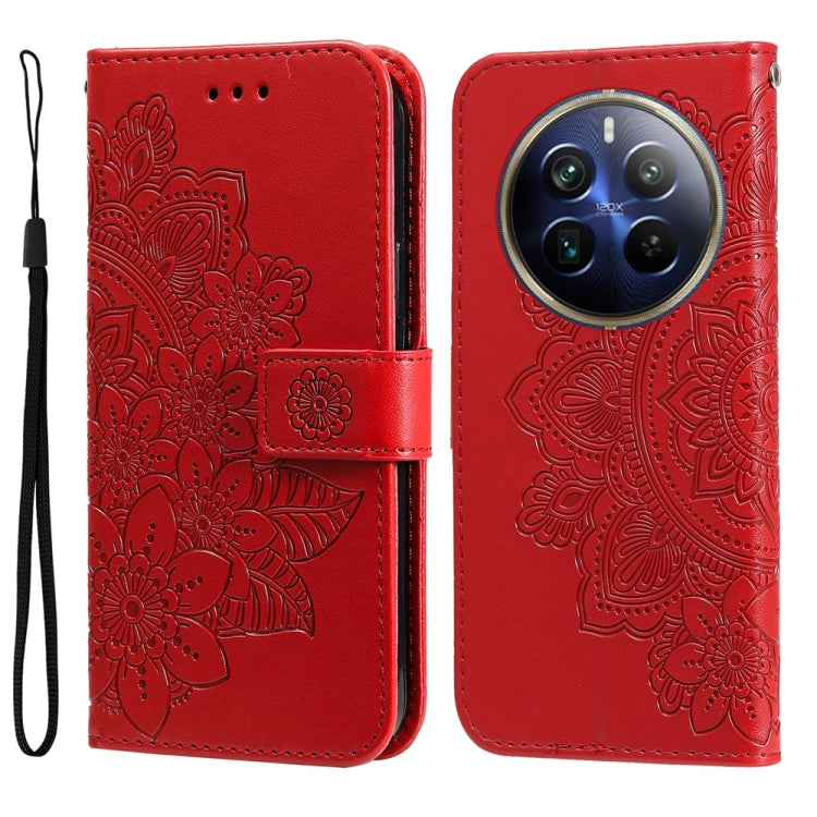Seven-petal Flowers Embossing Leather Phone Case, For Realme 12+, For Realme 12 Pro+, For Realme C67 4G Global, For Realme C67 / 11 5G Taiwan Version, For Realme 11 4G Global, For Realme C53 / Narzo N53, For Realme 11, For Realme 11 Pro / 11 Pro+      ...
