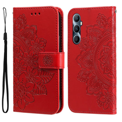 Seven-petal Flowers Embossing Leather Phone Case, For Realme C67 4G Global, For Realme C67 / 11 5G Taiwan Version, For Realme 11 4G Global, For Realme C53 / Narzo N53, For Realme 11, For Realme 11 Pro / 11 Pro+, For Realme C65 4G                       ...