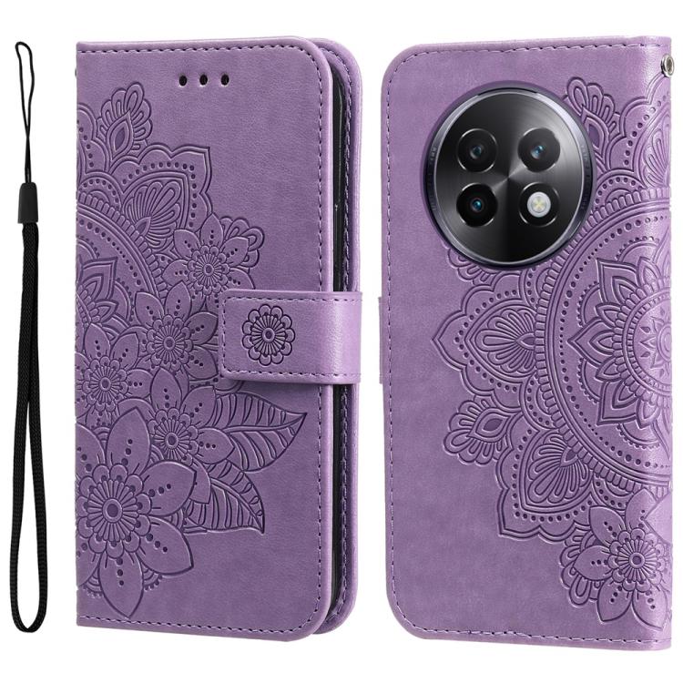 Seven-petal Flowers Embossing Leather Phone Case, For Realme 16 Pro+ 5G, For Realme 16 Pro 5G, For Realme 15x 5G India / Realme C85 5G, For Realme C85 Pro 4G, For Realme 15T 5G, For Realme Narzo 80 Lite 4G / C71 India, For Realme 15 5G / Realme 15 Pro ...