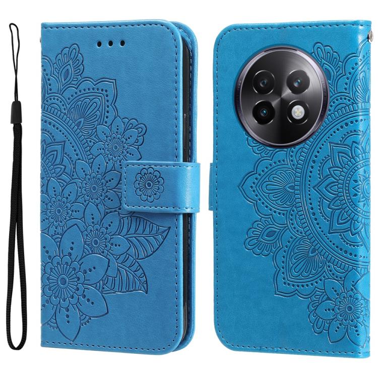 Seven-petal Flowers Embossing Leather Phone Case, For Realme 16 Pro+ 5G, For Realme 16 Pro 5G, For Realme 15x 5G India / Realme C85 5G, For Realme C85 Pro 4G, For Realme 15T 5G, For Realme Narzo 80 Lite 4G / C71 India, For Realme 15 5G / Realme 15 Pro ...