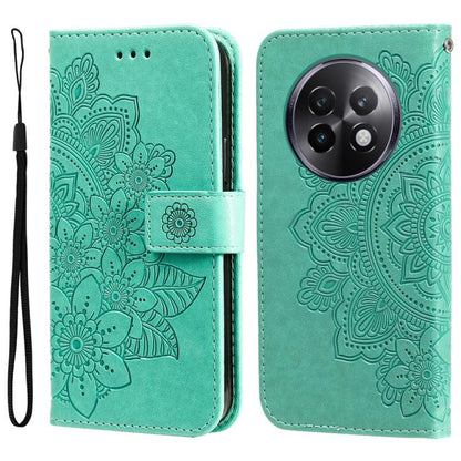 Seven-petal Flowers Embossing Leather Phone Case, For Realme 16 Pro+ 5G, For Realme 16 Pro 5G, For Realme 15x 5G India / Realme C85 5G, For Realme C85 Pro 4G, For Realme 15T 5G, For Realme Narzo 80 Lite 4G / C71 India, For Realme 15 5G / Realme 15 Pro ...