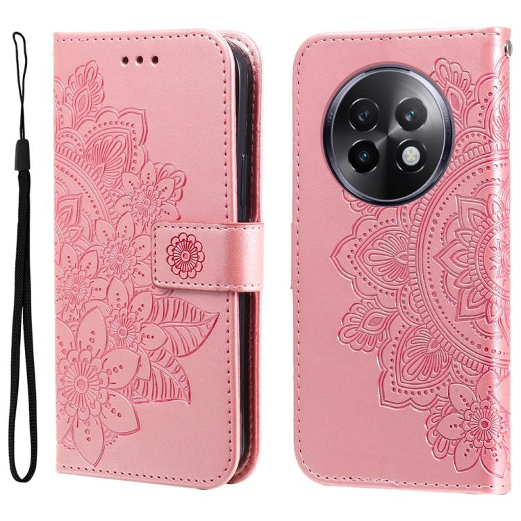 Seven-petal Flowers Embossing Leather Phone Case, For Realme 16 Pro+ 5G, For Realme 16 Pro 5G, For Realme 15x 5G India / Realme C85 5G, For Realme C85 Pro 4G, For Realme 15T 5G, For Realme Narzo 80 Lite 4G / C71 India, For Realme 15 5G / Realme 15 Pro ...