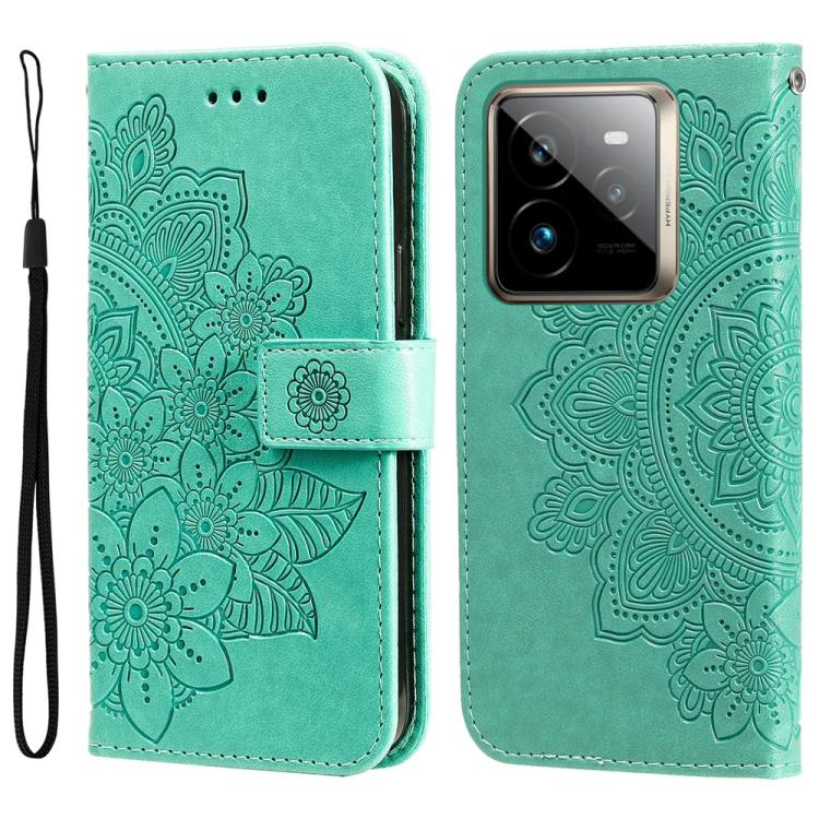 Seven-petal Flowers Embossing Leather Phone Case, For Realme 16 Pro+ 5G, For Realme 16 Pro 5G, For Realme 15x 5G India / Realme C85 5G, For Realme C85 Pro 4G, For Realme 15T 5G, For Realme Narzo 80 Lite 4G / C71 India, For Realme 15 5G / Realme 15 Pro ...