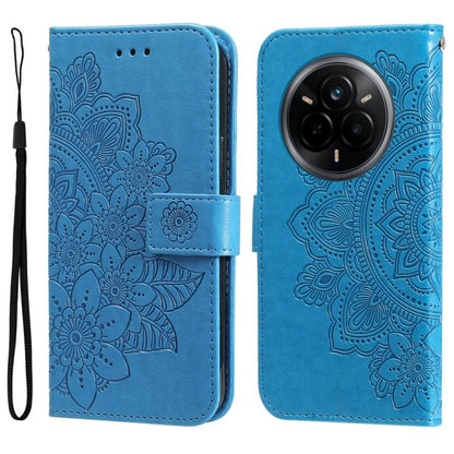 Seven-petal Flowers Embossing Leather Phone Case, For Realme 16 Pro+ 5G, For Realme 16 Pro 5G, For Realme 15x 5G India / Realme C85 5G, For Realme C85 Pro 4G, For Realme 15T 5G, For Realme Narzo 80 Lite 4G / C71 India, For Realme 15 5G / Realme 15 Pro ...