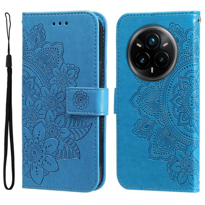 Seven-petal Flowers Embossing Leather Phone Case, For Realme 16 Pro+ 5G, For Realme 16 Pro 5G, For Realme 15x 5G India / Realme C85 5G, For Realme C85 Pro 4G, For Realme 15T 5G, For Realme Narzo 80 Lite 4G / C71 India, For Realme 15 5G / Realme 15 Pro ...