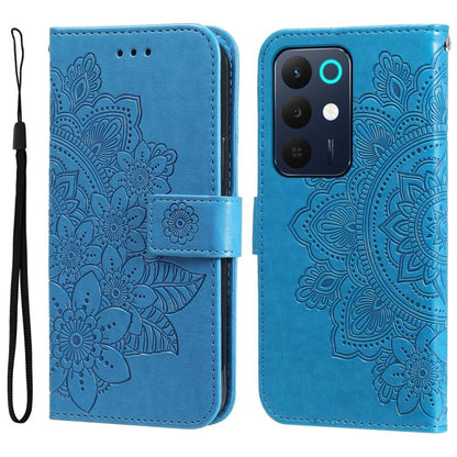 Seven-petal Flowers Embossing Leather Phone Case, For Realme 16 Pro+ 5G, For Realme 16 Pro 5G, For Realme 15x 5G India / Realme C85 5G, For Realme C85 Pro 4G, For Realme 15T 5G, For Realme Narzo 80 Lite 4G / C71 India, For Realme 15 5G / Realme 15 Pro ...