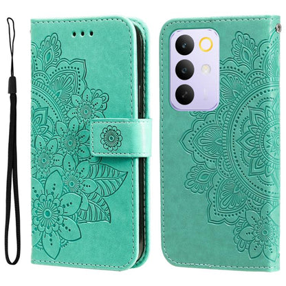 Seven-petal Flowers Embossing Leather Phone Case, For Realme 16 Pro+ 5G, For Realme 16 Pro 5G, For Realme 15x 5G India / Realme C85 5G, For Realme C85 Pro 4G, For Realme 15T 5G, For Realme Narzo 80 Lite 4G / C71 India, For Realme 15 5G / Realme 15 Pro ...