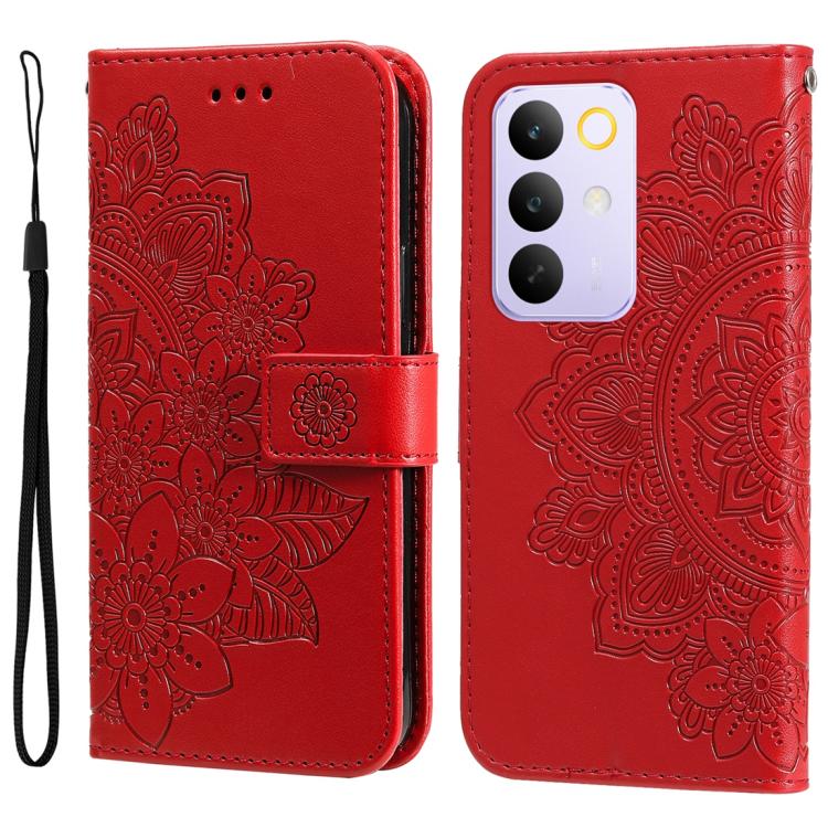 Seven-petal Flowers Embossing Leather Phone Case, For Realme 16 Pro+ 5G, For Realme 16 Pro 5G, For Realme 15x 5G India / Realme C85 5G, For Realme C85 Pro 4G, For Realme 15T 5G, For Realme Narzo 80 Lite 4G / C71 India, For Realme 15 5G / Realme 15 Pro ...