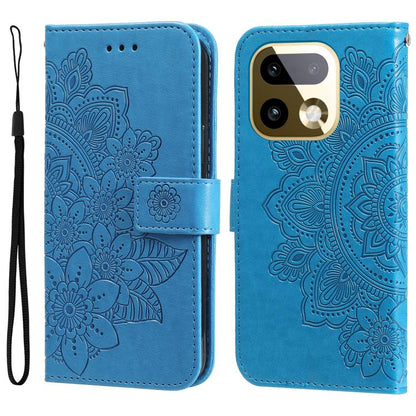 Seven-petal Flowers Embossing Leather Phone Case, For Realme 16 Pro+ 5G, For Realme 16 Pro 5G, For Realme 15x 5G India / Realme C85 5G, For Realme C85 Pro 4G, For Realme 15T 5G, For Realme Narzo 80 Lite 4G / C71 India, For Realme 15 5G / Realme 15 Pro ...