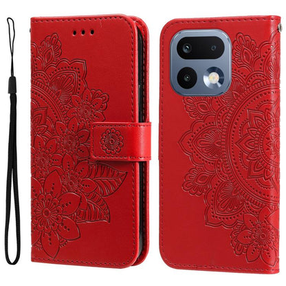 Seven-petal Flowers Embossing Leather Phone Case, For Realme 16 Pro+ 5G, For Realme 16 Pro 5G, For Realme 15x 5G India / Realme C85 5G, For Realme C85 Pro 4G, For Realme 15T 5G, For Realme Narzo 80 Lite 4G / C71 India, For Realme 15 5G / Realme 15 Pro ...