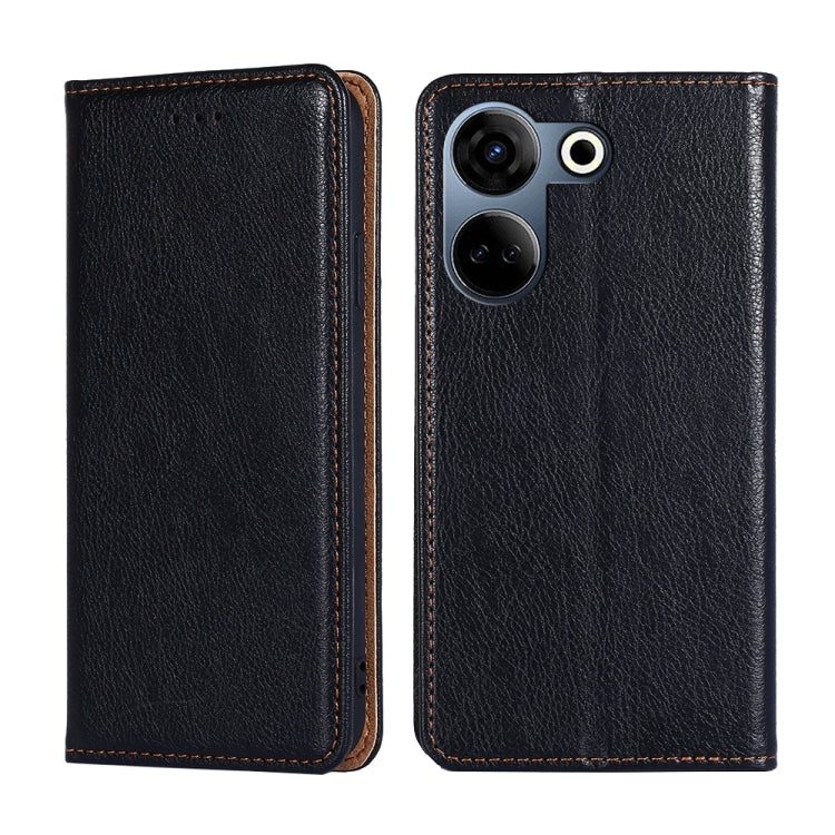 Gloss Oil Solid Color Magnetic Leather Phone Case, For Tecno Camon 20 Pro 4G, For Tecno Pova 5G