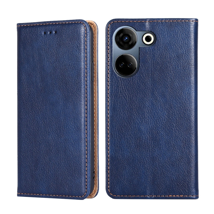 Gloss Oil Solid Color Magnetic Leather Phone Case, For Tecno Camon 20 Pro 4G, For Tecno Pova 5G