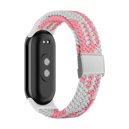 Adjustable Nylon Braided Steel Buckle Watch Band, For Xiaomi Mi Band 8