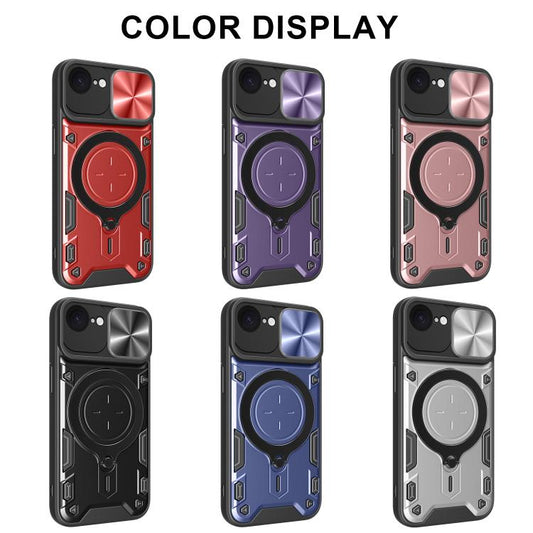 CD Texture Sliding Camshield Magnetic Holder Phone Case, For iPhone 17e / 16e, For iPhone 17 Pro Max, For iPhone 17 Pro, For iPhone 17, For iPhone Air, For iPhone 16 Pro Max, For iPhone 16 Pro, For iPhone 16 Plus, For iPhone 16, For iPhone 15 Pro Max  ...