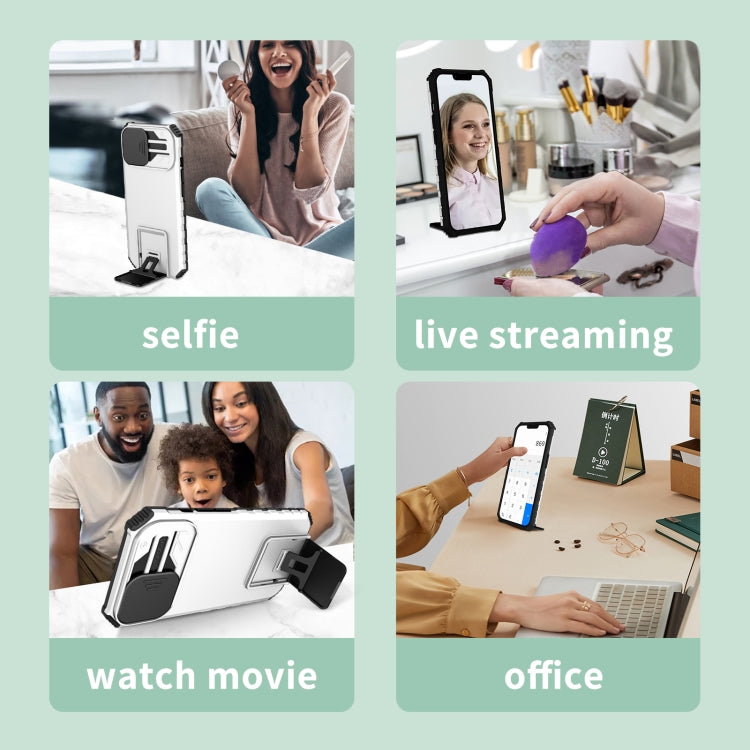 Stereoscopic Holder Sliding Camshield Phone Case, For Samsung Galaxy A34 5G, For Samsung Galaxy A54 5G, For Samsung Galaxy A14 5G, For Samsung Galaxy S20 FE, For Samsung Galaxy A23 4G, For Samsung Galaxy S22+ 5G, For Samsung Galaxy S22 5G              ...