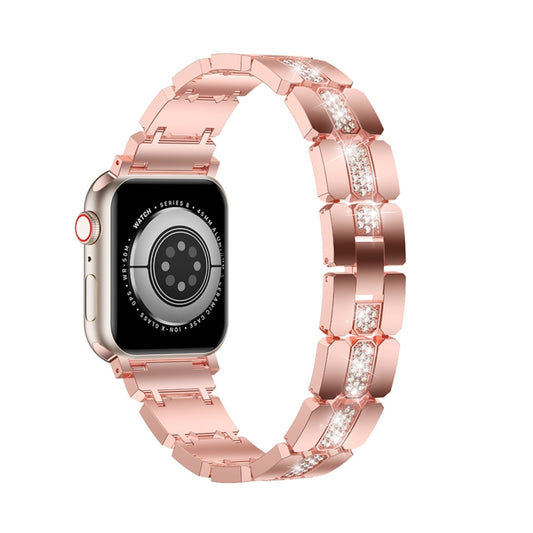 Diamond Metal Watch Band, For Apple Watch Ultra 49mm, For Apple Watch 8 41mm, For Apple Watch 8 45mm, For Apple Watch SE 2022 40mm, For Apple Watch SE 2022 44mm, For Apple Watch 7 41mm, For Apple Watch 7 45mm, For Apple Watch SE 40mm�������������������...