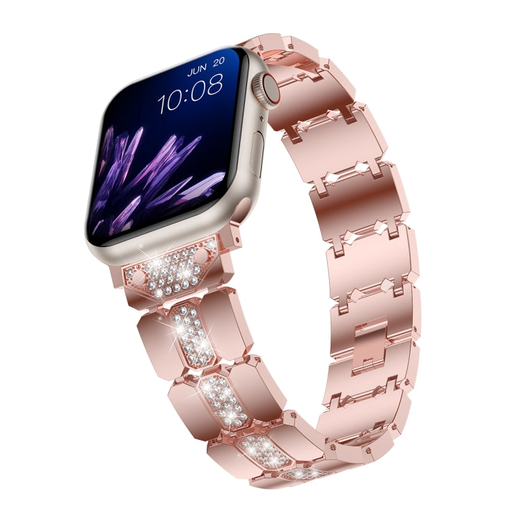 Diamond Metal Watch Band, For Apple Watch Ultra 49mm, For Apple Watch 8 41mm, For Apple Watch 8 45mm, For Apple Watch SE 2022 40mm, For Apple Watch SE 2022 44mm, For Apple Watch 7 41mm, For Apple Watch 7 45mm, For Apple Watch SE 40mm�������������������...