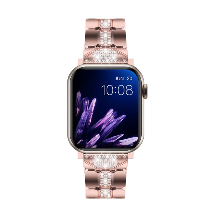 Diamond Metal Watch Band, For Apple Watch Ultra 49mm, For Apple Watch 8 41mm, For Apple Watch 8 45mm, For Apple Watch SE 2022 40mm, For Apple Watch SE 2022 44mm, For Apple Watch 7 41mm, For Apple Watch 7 45mm, For Apple Watch SE 40mm�������������������...