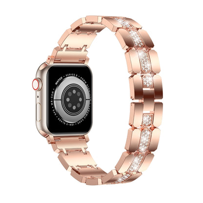 Diamond Metal Watch Band, For Apple Watch Ultra 49mm, For Apple Watch 8 41mm, For Apple Watch 8 45mm, For Apple Watch SE 2022 40mm, For Apple Watch SE 2022 44mm, For Apple Watch 7 41mm, For Apple Watch 7 45mm, For Apple Watch SE 40mm�������������������...