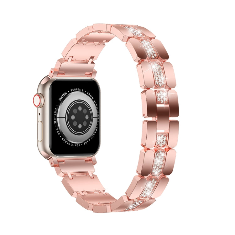 Diamond Metal Watch Band, For Apple Watch Ultra 49mm, For Apple Watch 8 41mm, For Apple Watch 8 45mm, For Apple Watch SE 2022 40mm, For Apple Watch SE 2022 44mm, For Apple Watch 7 41mm, For Apple Watch 7 45mm, For Apple Watch SE 40mm�������������������...
