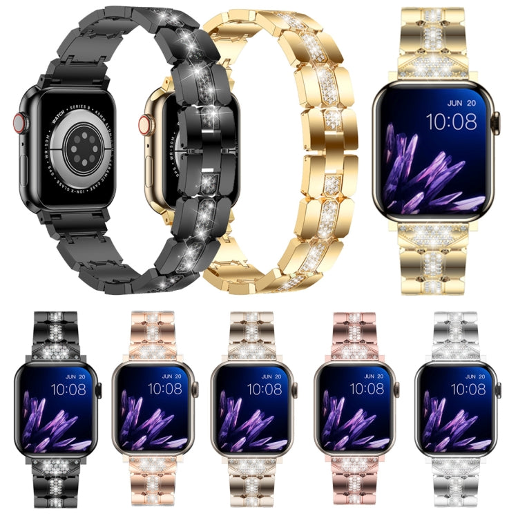 Diamond Metal Watch Band, For Apple Watch Ultra 49mm, For Apple Watch 8 41mm, For Apple Watch 8 45mm, For Apple Watch SE 2022 40mm, For Apple Watch SE 2022 44mm, For Apple Watch 7 41mm, For Apple Watch 7 45mm, For Apple Watch SE 40mm�������������������...
