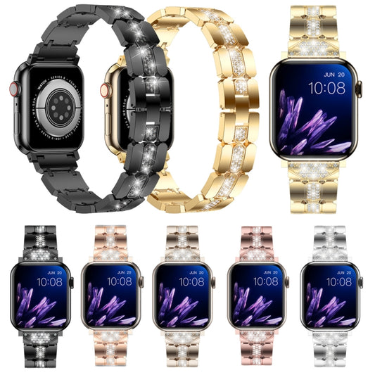 Diamond Metal Watch Band, For Apple Watch Ultra 49mm, For Apple Watch 8 41mm, For Apple Watch 8 45mm, For Apple Watch SE 2022 40mm, For Apple Watch SE 2022 44mm, For Apple Watch 7 41mm, For Apple Watch 7 45mm, For Apple Watch SE 40mm�������������������...