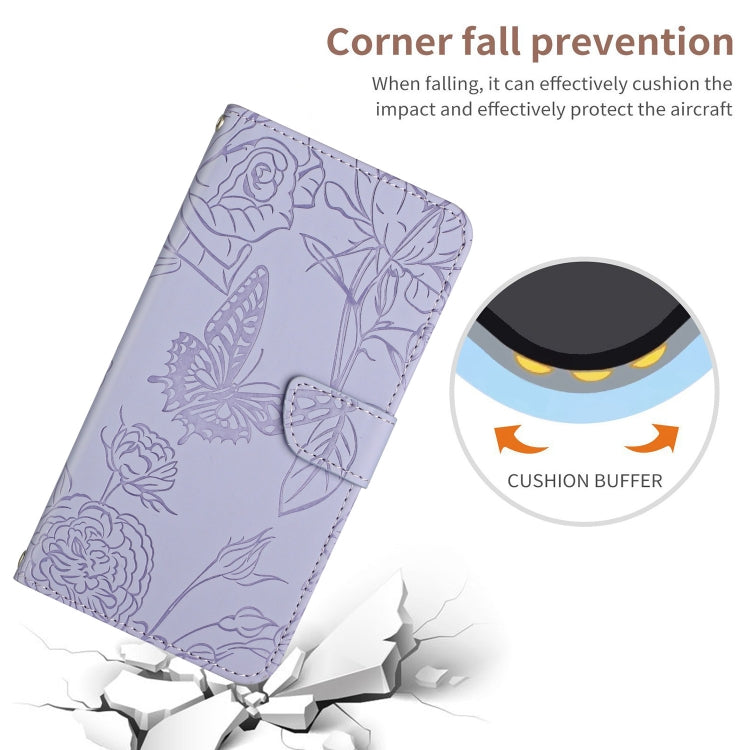 HT03 Skin Feel Butterfly Embossed Flip Leather Phone Case, For Realme 11 4G Global, For Realme 11 Pro