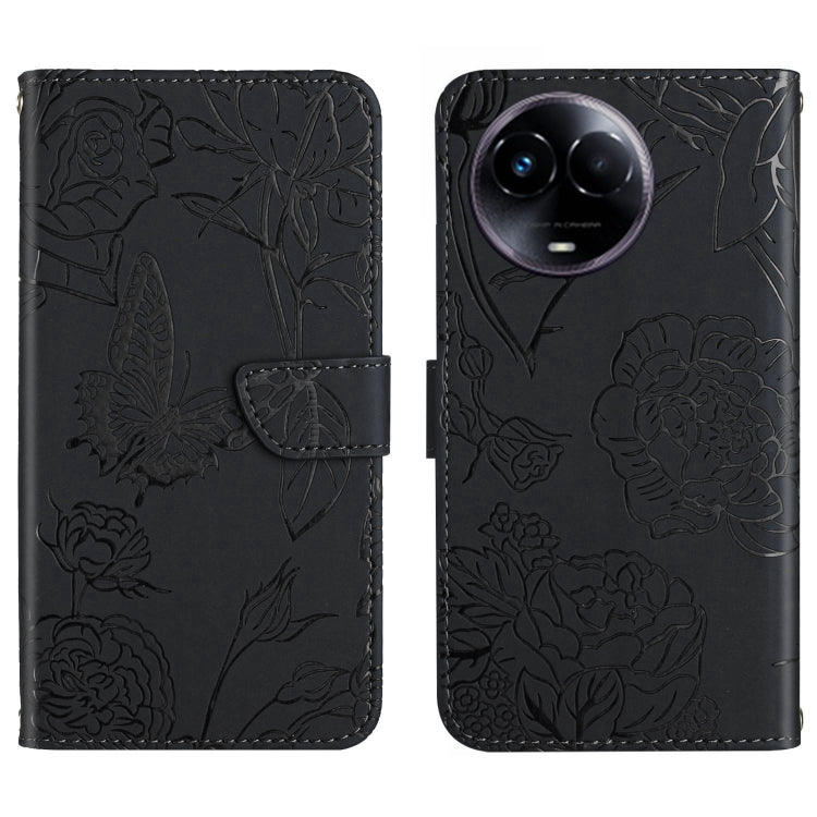 HT03 Skin Feel Butterfly Embossed Flip Leather Phone Case, For Realme C100 4G, For Realme C83 5G, For Realme 16 Pro+ 5G, For Realme C85 5G, For Realme C85 Pro 4G, For Realme 15T 5G, For Realme 15 5G Global / 15 Pro 5G Global, For Realme C71 4G         ...
