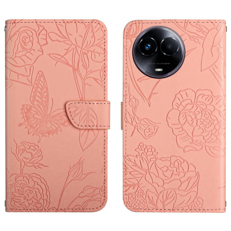HT03 Skin Feel Butterfly Embossed Flip Leather Phone Case, For Realme C100 4G, For Realme C83 5G, For Realme 16 Pro+ 5G, For Realme C85 5G, For Realme C85 Pro 4G, For Realme 15T 5G, For Realme 15 5G Global / 15 Pro 5G Global, For Realme C71 4G         ...