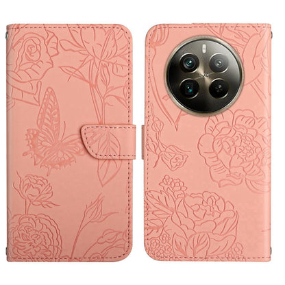HT03 Skin Feel Butterfly Embossed Flip Leather Phone Case, For Realme C100 4G, For Realme C83 5G, For Realme 16 Pro+ 5G, For Realme C85 5G, For Realme C85 Pro 4G, For Realme 15T 5G, For Realme 15 5G Global / 15 Pro 5G Global, For Realme C71 4G         ...