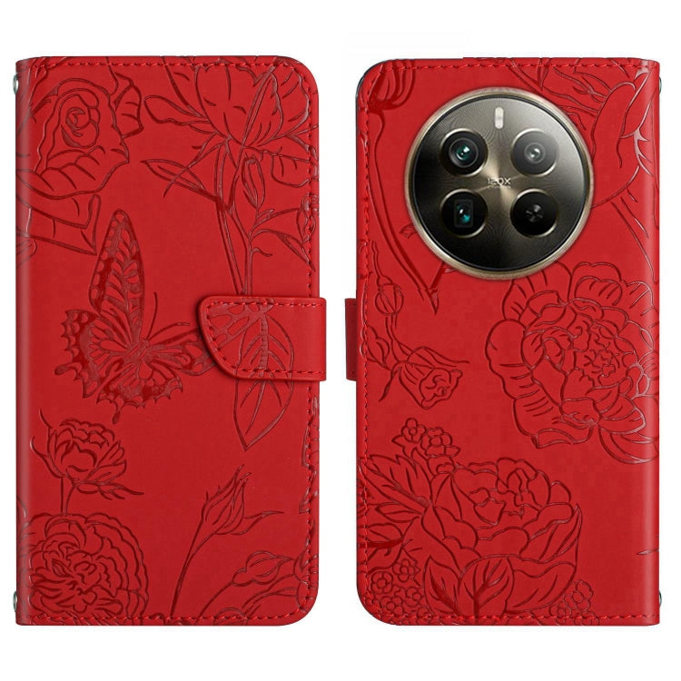 HT03 Skin Feel Butterfly Embossed Flip Leather Phone Case, For Realme C100 4G, For Realme C83 5G, For Realme 16 Pro+ 5G, For Realme C85 5G, For Realme C85 Pro 4G, For Realme 15T 5G, For Realme 15 5G Global / 15 Pro 5G Global, For Realme C71 4G         ...