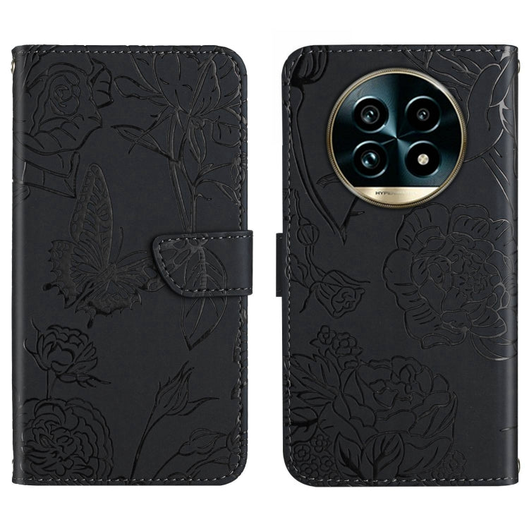 HT03 Skin Feel Butterfly Embossed Flip Leather Phone Case, For Realme C100 4G, For Realme C83 5G, For Realme 16 Pro+ 5G, For Realme C85 5G, For Realme C85 Pro 4G, For Realme 15T 5G, For Realme 15 5G Global / 15 Pro 5G Global, For Realme C71 4G         ...