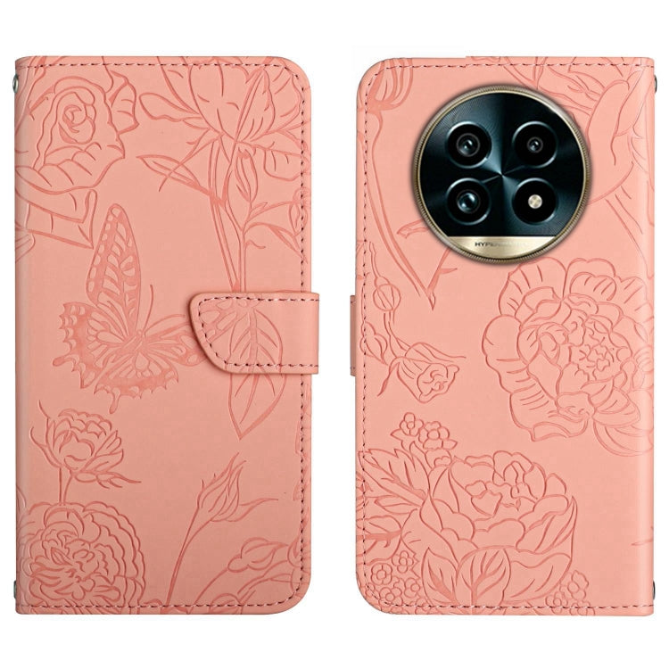 HT03 Skin Feel Butterfly Embossed Flip Leather Phone Case, For Realme C100 4G, For Realme C83 5G, For Realme 16 Pro+ 5G, For Realme C85 5G, For Realme C85 Pro 4G, For Realme 15T 5G, For Realme 15 5G Global / 15 Pro 5G Global, For Realme C71 4G         ...