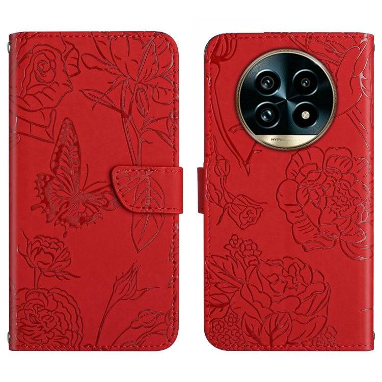 HT03 Skin Feel Butterfly Embossed Flip Leather Phone Case, For Realme C100 4G, For Realme C83 5G, For Realme 16 Pro+ 5G, For Realme C85 5G, For Realme C85 Pro 4G, For Realme 15T 5G, For Realme 15 5G Global / 15 Pro 5G Global, For Realme C71 4G         ...