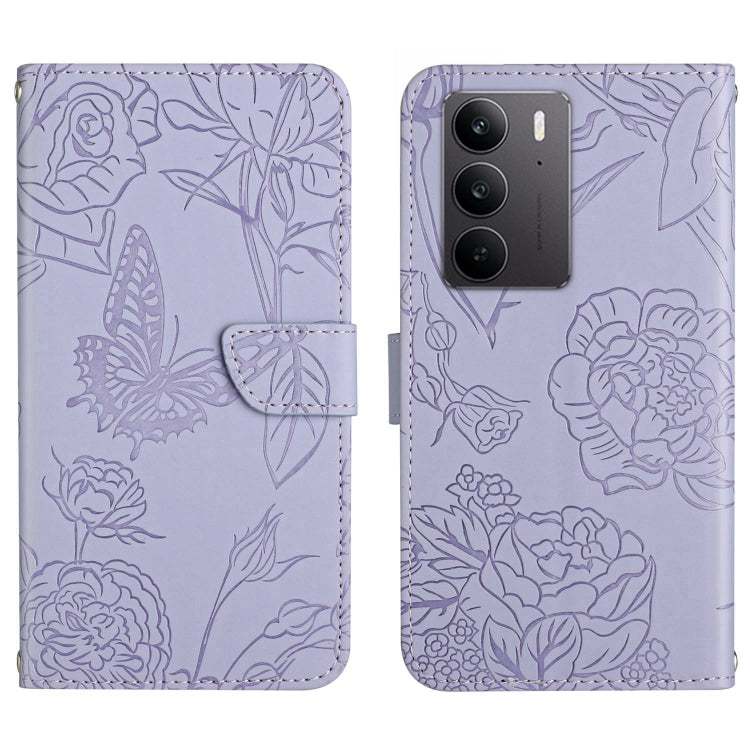 HT03 Skin Feel Butterfly Embossed Flip Leather Phone Case, For Realme C100 4G, For Realme C83 5G, For Realme 16 Pro+ 5G, For Realme C85 5G, For Realme C85 Pro 4G, For Realme 15T 5G, For Realme 15 5G Global / 15 Pro 5G Global, For Realme C71 4G         ...