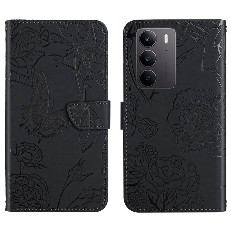 HT03 Skin Feel Butterfly Embossed Flip Leather Phone Case, For Realme C100 4G, For Realme C83 5G, For Realme 16 Pro+ 5G, For Realme C85 5G, For Realme C85 Pro 4G, For Realme 15T 5G, For Realme 15 5G Global / 15 Pro 5G Global, For Realme C71 4G         ...