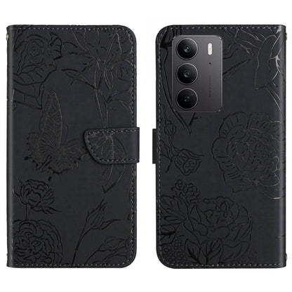 HT03 Skin Feel Butterfly Embossed Flip Leather Phone Case, For Realme C100 4G, For Realme C83 5G, For Realme 16 Pro+ 5G, For Realme C85 5G, For Realme C85 Pro 4G, For Realme 15T 5G, For Realme 15 5G Global / 15 Pro 5G Global, For Realme C71 4G         ...