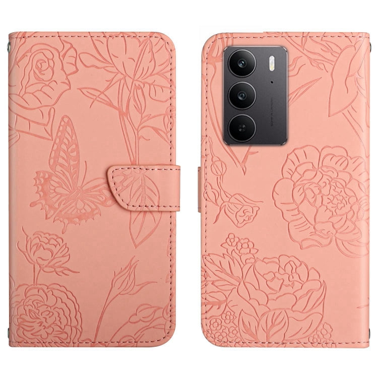 HT03 Skin Feel Butterfly Embossed Flip Leather Phone Case, For Realme C100 4G, For Realme C83 5G, For Realme 16 Pro+ 5G, For Realme C85 5G, For Realme C85 Pro 4G, For Realme 15T 5G, For Realme 15 5G Global / 15 Pro 5G Global, For Realme C71 4G         ...