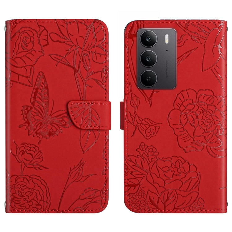 HT03 Skin Feel Butterfly Embossed Flip Leather Phone Case, For Realme C100 4G, For Realme C83 5G, For Realme 16 Pro+ 5G, For Realme C85 5G, For Realme C85 Pro 4G, For Realme 15T 5G, For Realme 15 5G Global / 15 Pro 5G Global, For Realme C71 4G         ...