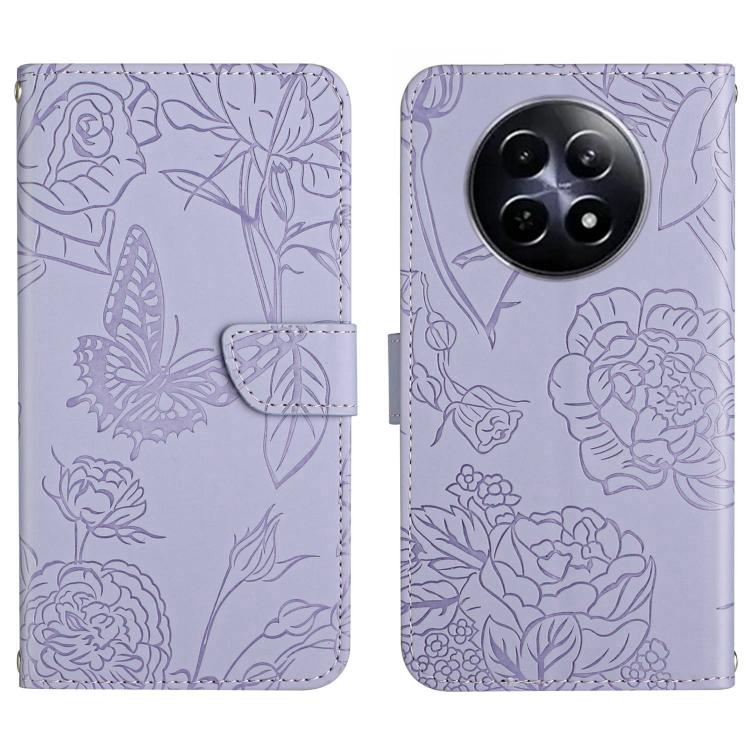 HT03 Skin Feel Butterfly Embossed Flip Leather Phone Case, For Realme C100 4G, For Realme C83 5G, For Realme 16 Pro+ 5G, For Realme C85 5G, For Realme C85 Pro 4G, For Realme 15T 5G, For Realme 15 5G Global / 15 Pro 5G Global, For Realme C71 4G         ...