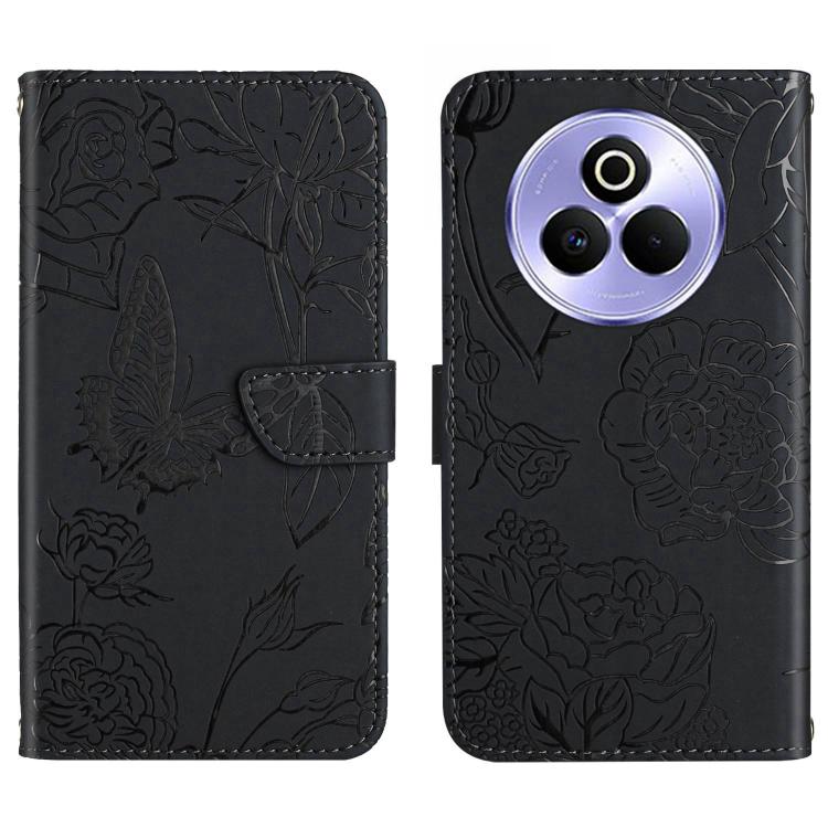 HT03 Skin Feel Butterfly Embossed Flip Leather Phone Case, For Realme C100 4G, For Realme C83 5G, For Realme 16 Pro+ 5G, For Realme C85 5G, For Realme C85 Pro 4G, For Realme 15T 5G, For Realme 15 5G Global / 15 Pro 5G Global, For Realme C71 4G         ...