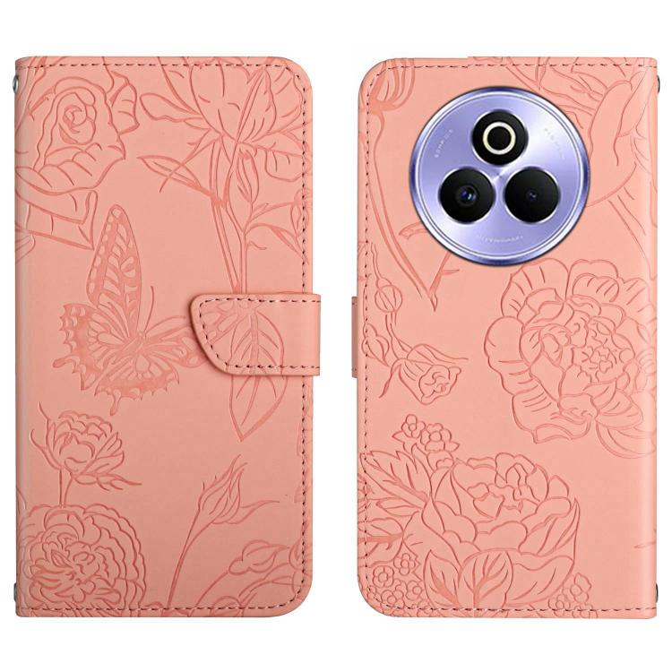 HT03 Skin Feel Butterfly Embossed Flip Leather Phone Case, For Realme C100 4G, For Realme C83 5G, For Realme 16 Pro+ 5G, For Realme C85 5G, For Realme C85 Pro 4G, For Realme 15T 5G, For Realme 15 5G Global / 15 Pro 5G Global, For Realme C71 4G         ...