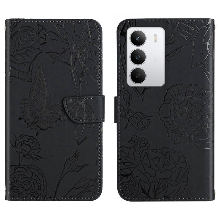 HT03 Skin Feel Butterfly Embossed Flip Leather Phone Case, For Realme C100 4G, For Realme C83 5G, For Realme 16 Pro+ 5G, For Realme C85 5G, For Realme C85 Pro 4G, For Realme 15T 5G, For Realme 15 5G Global / 15 Pro 5G Global, For Realme C71 4G         ...