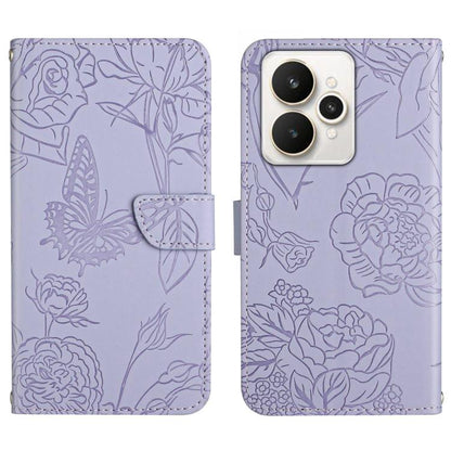 HT03 Skin Feel Butterfly Embossed Flip Leather Phone Case, For Realme C100 4G, For Realme C83 5G, For Realme 16 Pro+ 5G, For Realme C85 5G, For Realme C85 Pro 4G, For Realme 15T 5G, For Realme 15 5G Global / 15 Pro 5G Global, For Realme C71 4G         ...