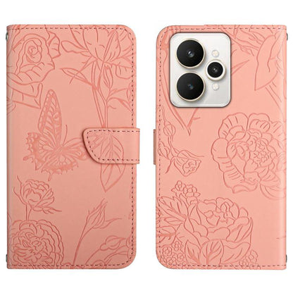 HT03 Skin Feel Butterfly Embossed Flip Leather Phone Case, For Realme C100 4G, For Realme C83 5G, For Realme 16 Pro+ 5G, For Realme C85 5G, For Realme C85 Pro 4G, For Realme 15T 5G, For Realme 15 5G Global / 15 Pro 5G Global, For Realme C71 4G         ...
