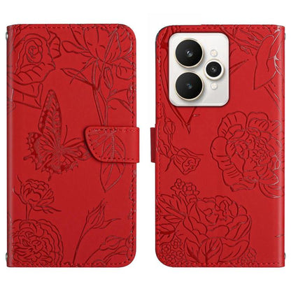 HT03 Skin Feel Butterfly Embossed Flip Leather Phone Case, For Realme C100 4G, For Realme C83 5G, For Realme 16 Pro+ 5G, For Realme C85 5G, For Realme C85 Pro 4G, For Realme 15T 5G, For Realme 15 5G Global / 15 Pro 5G Global, For Realme C71 4G         ...