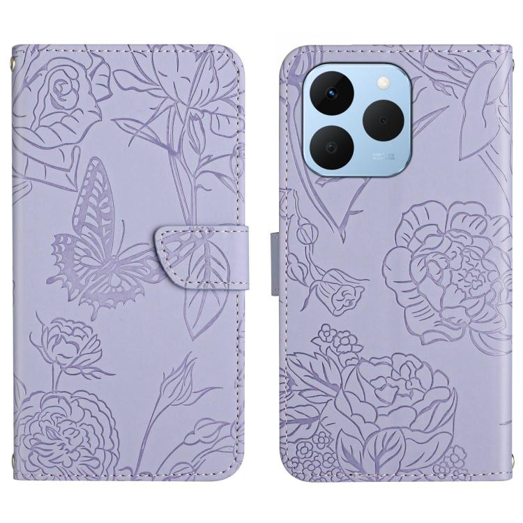 HT03 Skin Feel Butterfly Embossed Flip Leather Phone Case, For Realme C100 4G, For Realme C83 5G, For Realme 16 Pro+ 5G, For Realme C85 5G, For Realme C85 Pro 4G, For Realme 15T 5G, For Realme 15 5G Global / 15 Pro 5G Global, For Realme C71 4G         ...