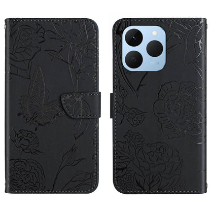 HT03 Skin Feel Butterfly Embossed Flip Leather Phone Case, For Realme C100 4G, For Realme C83 5G, For Realme 16 Pro+ 5G, For Realme C85 5G, For Realme C85 Pro 4G, For Realme 15T 5G, For Realme 15 5G Global / 15 Pro 5G Global, For Realme C71 4G         ...