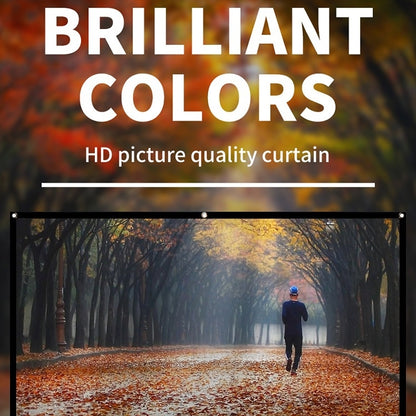 Simple Folding Thin Polyester Projector Film Curtain, 30 inch 16:9, 150 inch 4:3, 180 inch 16:9, 150 inch 16:9, 200 inch 16:9